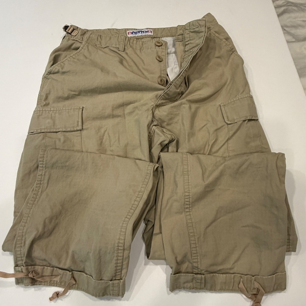 Propper International Mens Khaki Combat Trousers Cargo Pants Cotton Battle Test